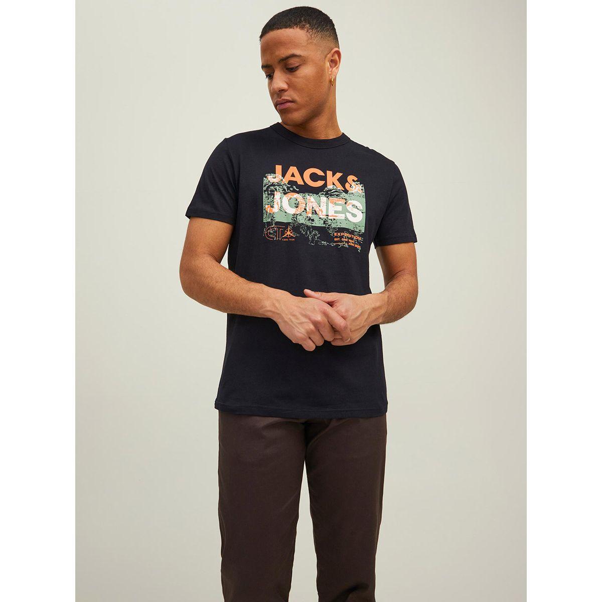 Jack & Jones Graphic Logo Detail Short Sleeves T-shirt-men-clothing-tshirtsandpolos-tshirts-image-1