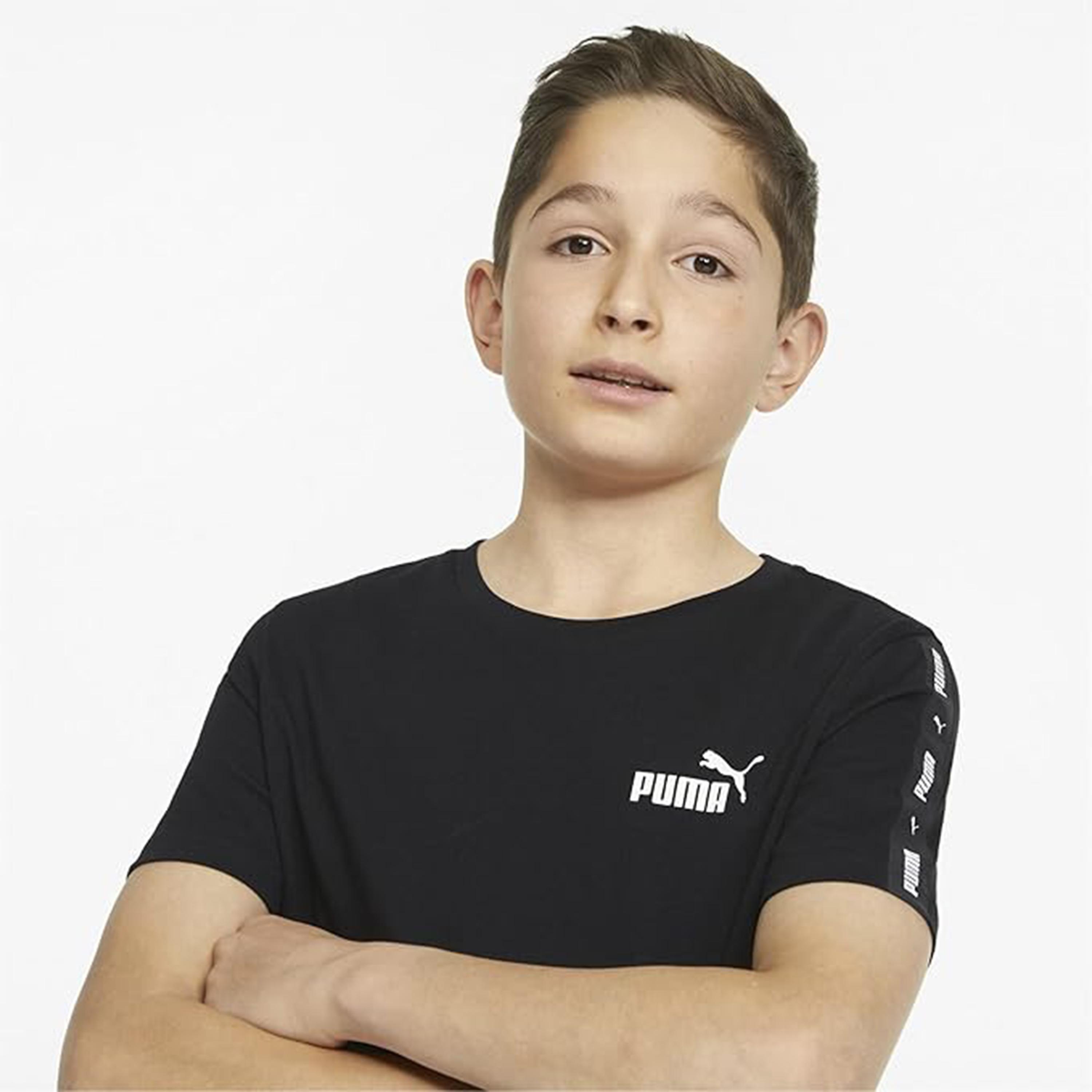 Puma Boys Essentials Small Logo Short Sleeve T-Shirt-boys-clothing-sportswear-tops-image-3