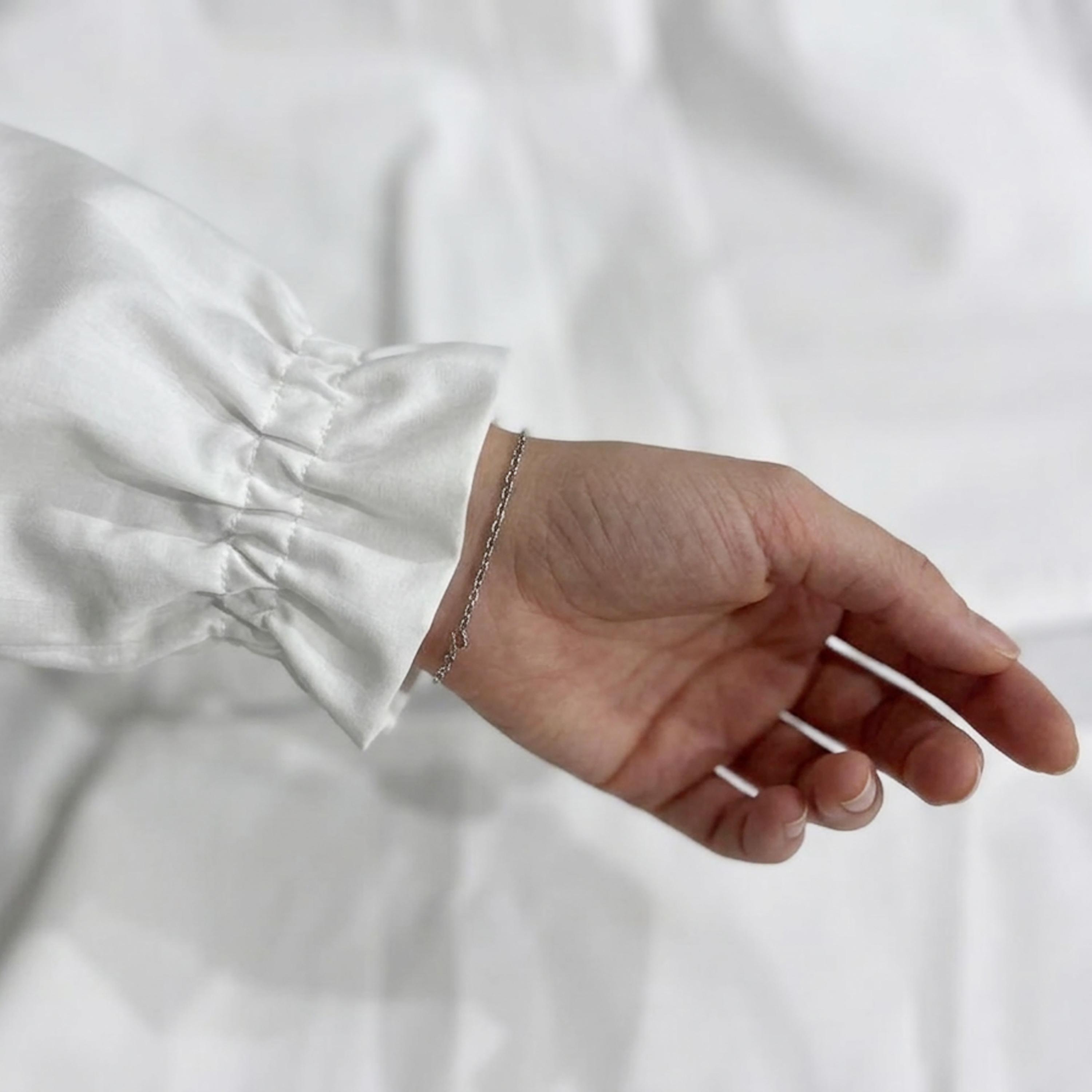 Hawraa White Elasticated Cuff Sleeves Linen Women's Hajj Abaya with Hijab-women-arabicclothing-prayerclothing-image-6