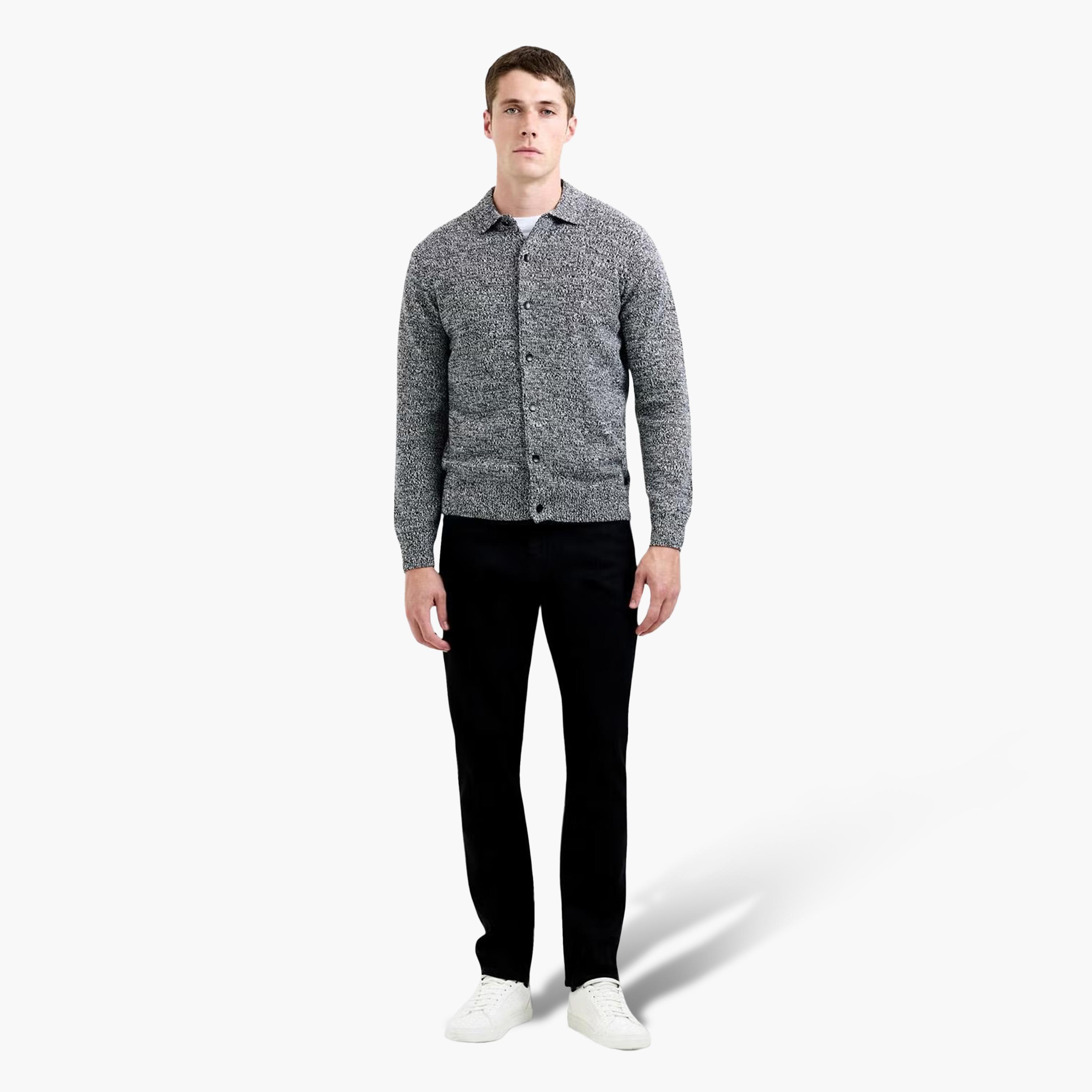 French Connection Marled Collared Long Sleeves Men's Cardigan-men-clothing-sweatersandpullovers-image-2