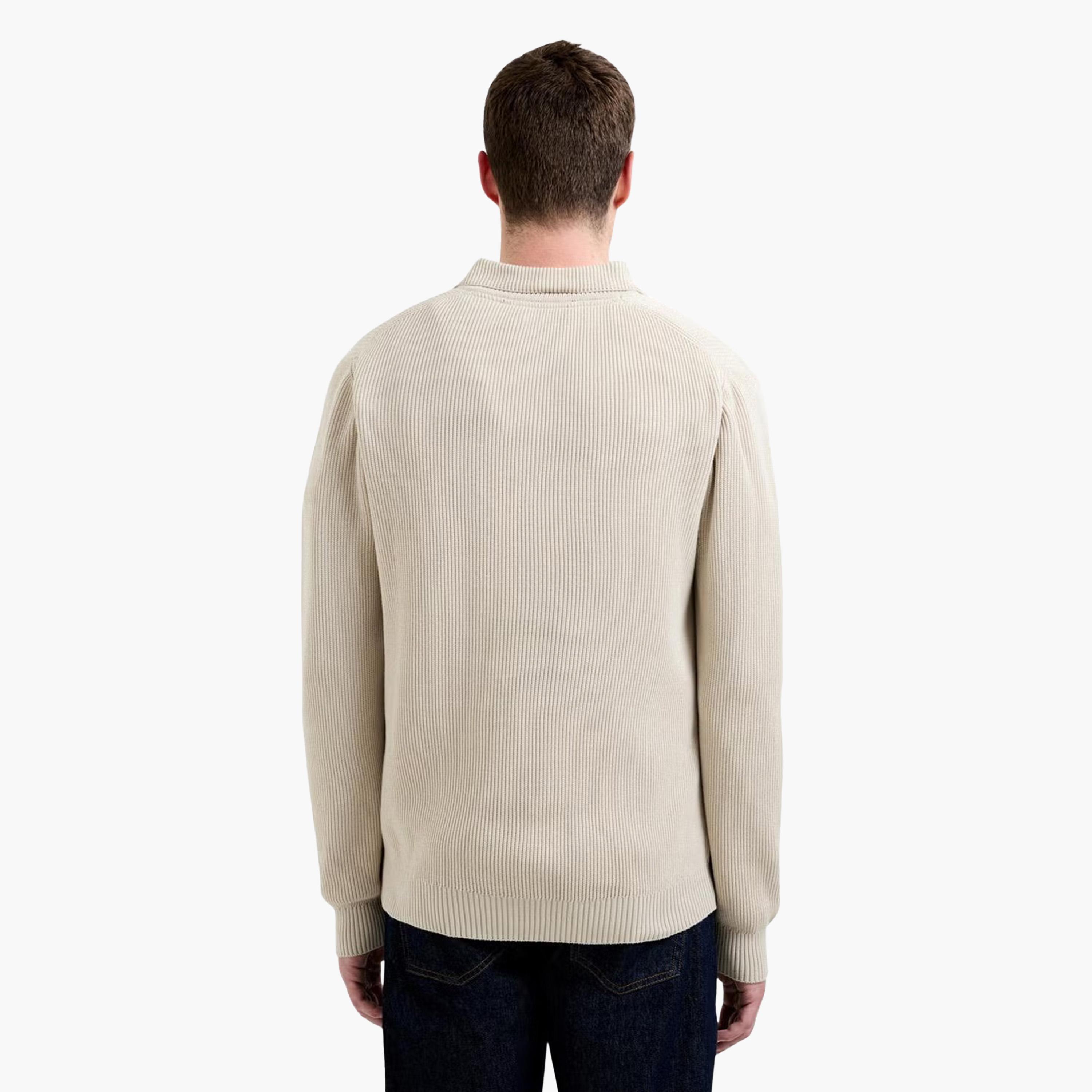 French Connection Ribbed Collared Long Sleeves Men's Sweater-men-clothing-sweatersandpullovers-image-4