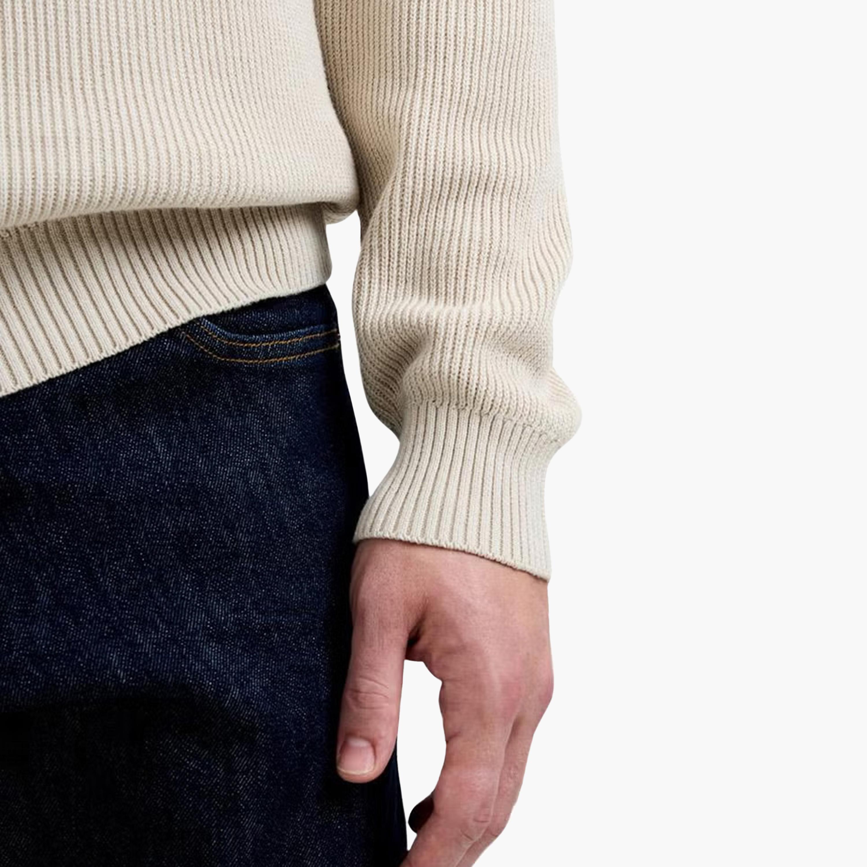 French Connection Ribbed Collared Long Sleeves Men's Sweater-men-clothing-sweatersandpullovers-image-5