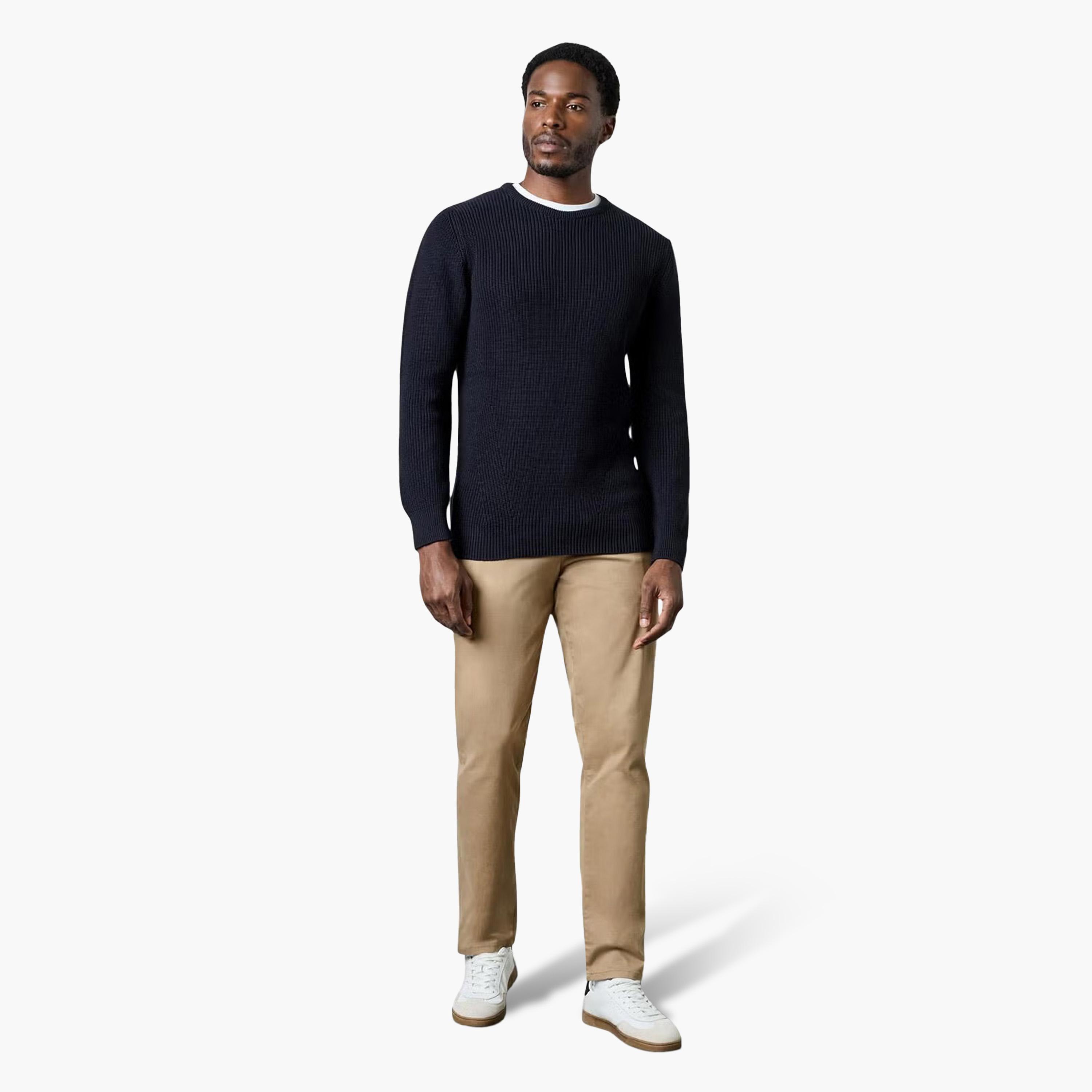 French Connection Ribbed Crew Neck Long Sleeves Men's Sweater-men-clothing-sweatersandpullovers-image-2