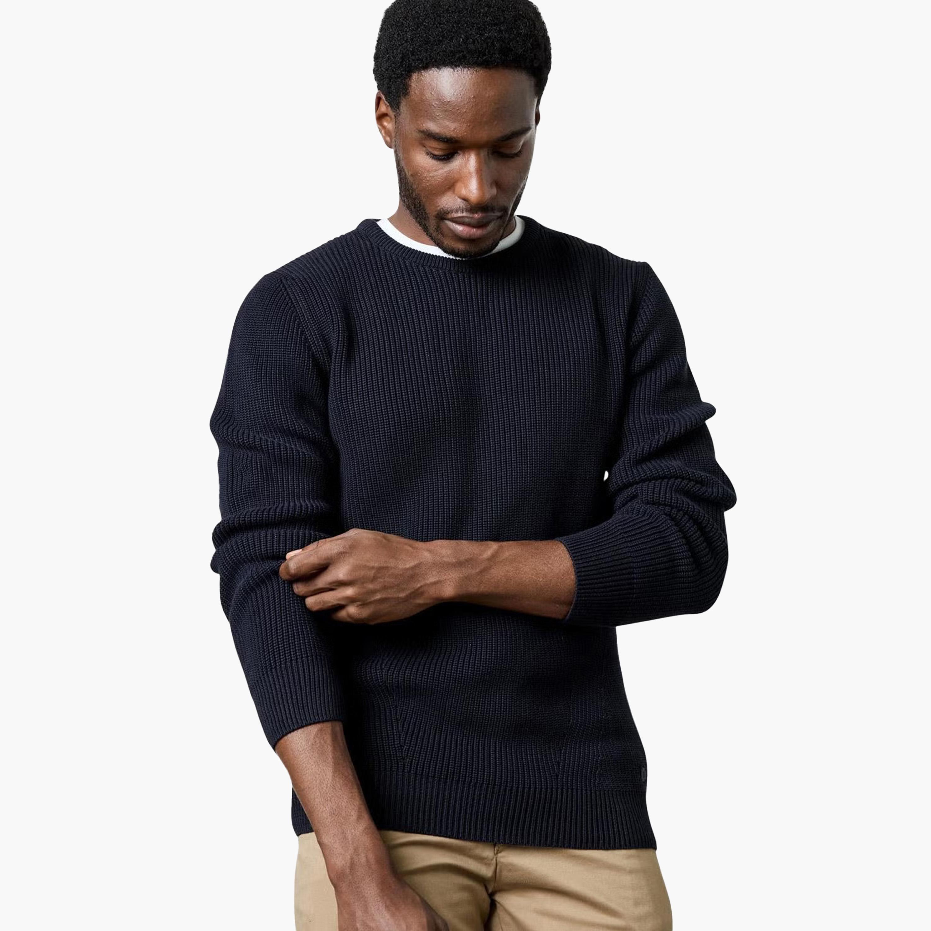 French Connection Ribbed Crew Neck Long Sleeves Men's Sweater-men-clothing-sweatersandpullovers-image-5