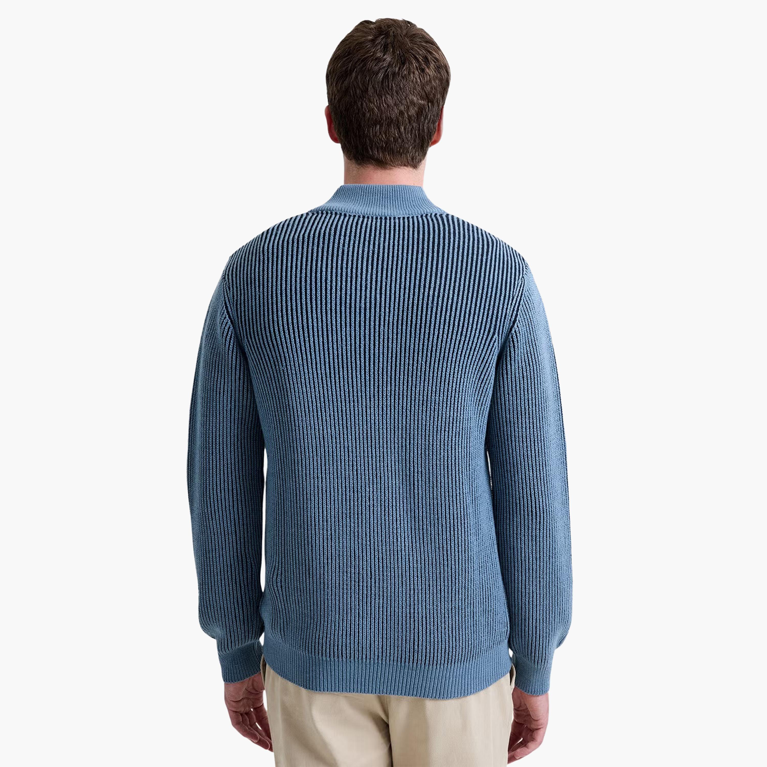 French Connection Ribbed Mock Neck Long Sleeves Men's Sweater-men-clothing-sweatersandpullovers-image-3