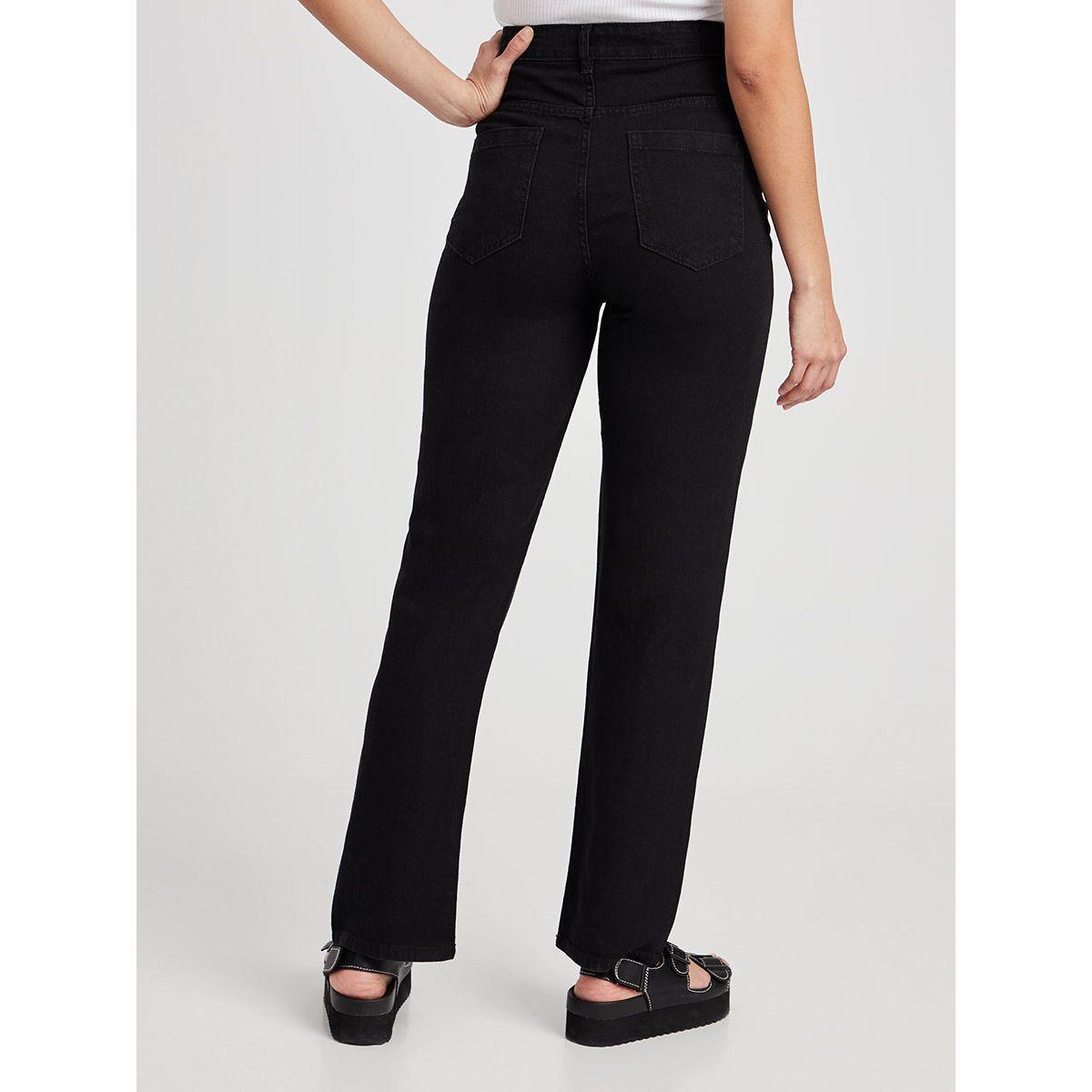 Styli High Rise Butterfly Print Straight Leg Jeans-women-clothing-bottoms-jeans-image-4