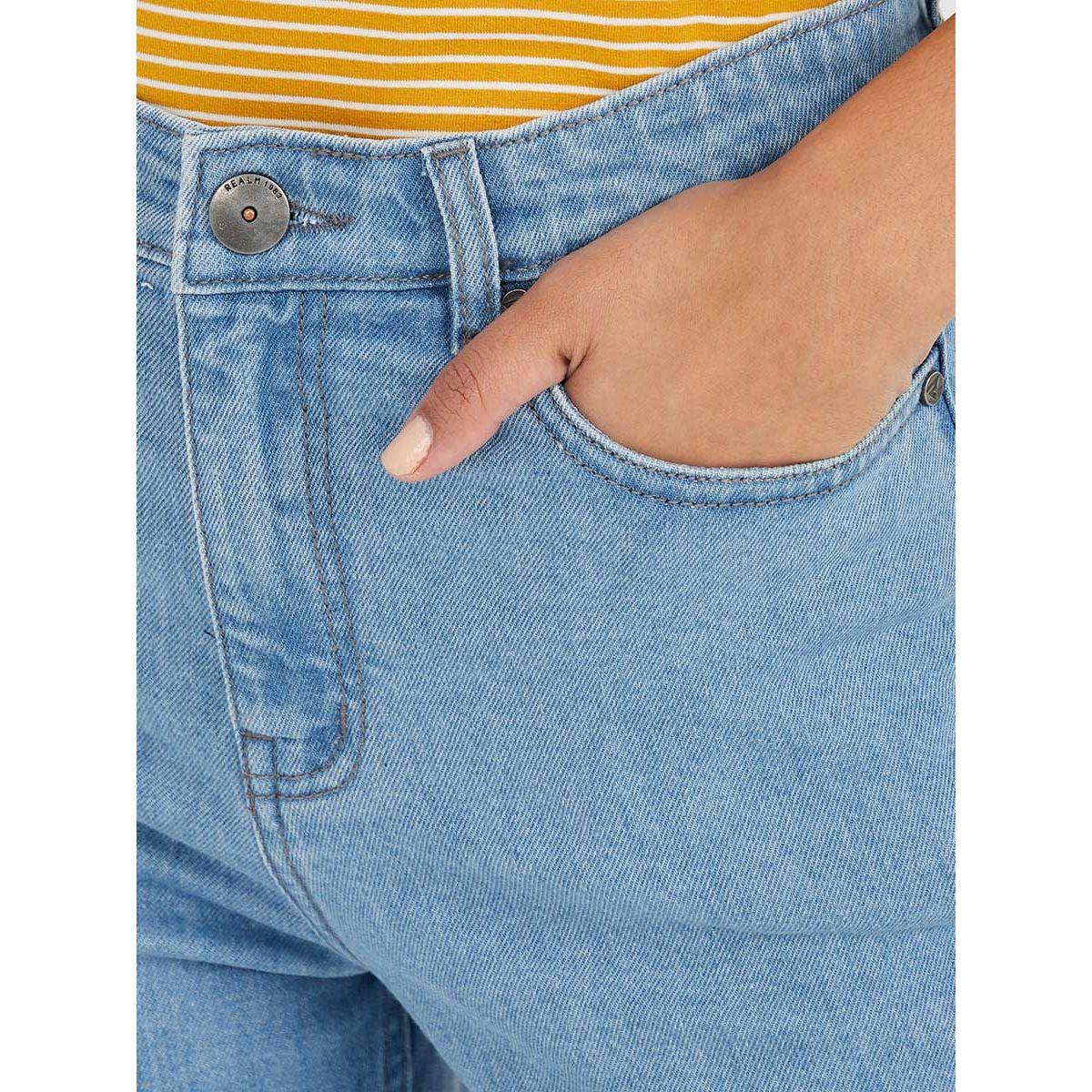 Styli Frayed Hem Denim Shorts-women-clothing-bottoms-shorts-image-4