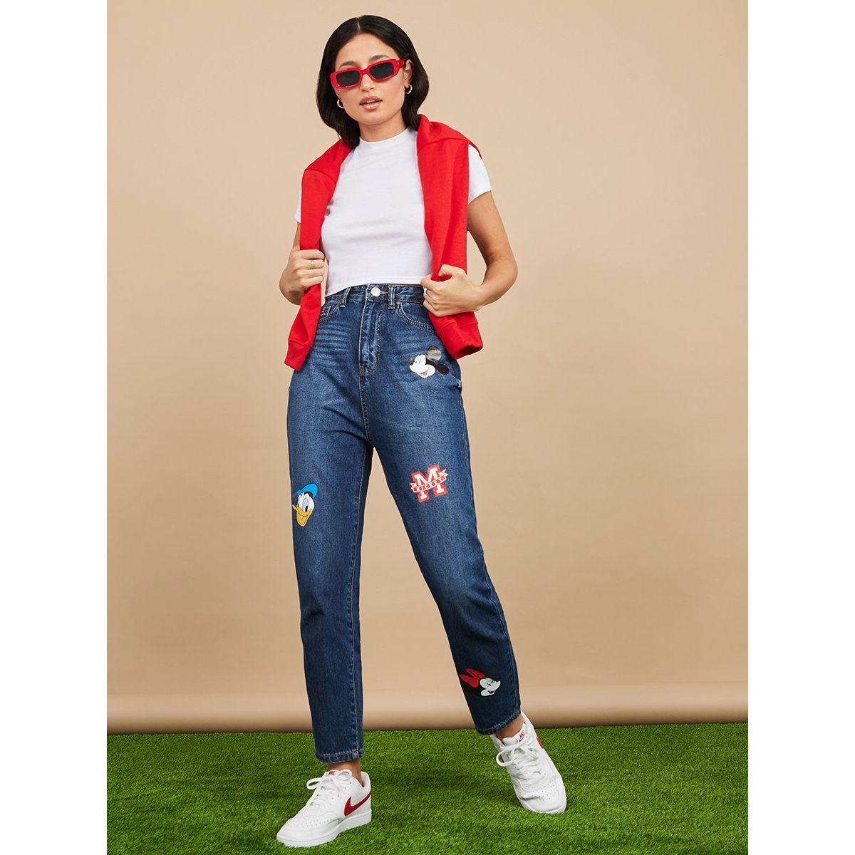 جينز كاجوال بخصر عالي من ستايلي-women-clothing-bottoms-jeans-image-1