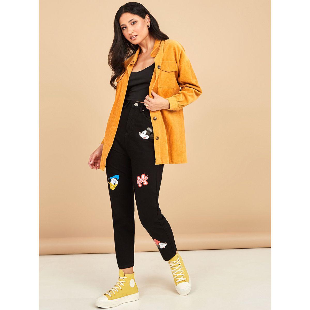 جينز كاجوال بخصر عالي من ستايلي-women-clothing-bottoms-jeans-image-1