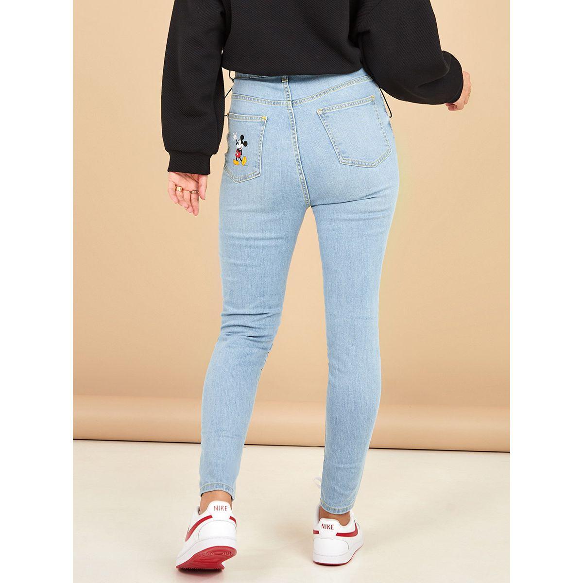 Styli Micky Mouse Print High Waist Skinny Jeans-women-clothing-bottoms-jeans-image-4