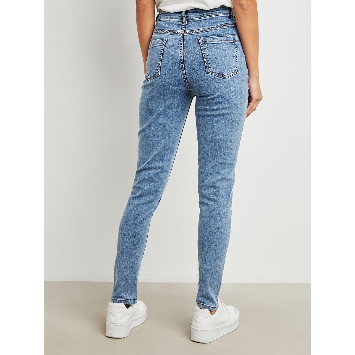 Styli High Waist Plain Skinny Jeans-women-clothing-bottoms-jeans-image-4