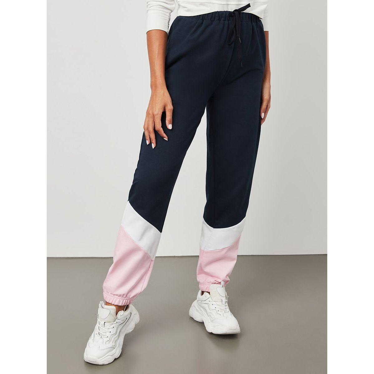 Styli Chevron Colorblock Jersey Jogger-women-clothing-bottoms-joggers-image-1