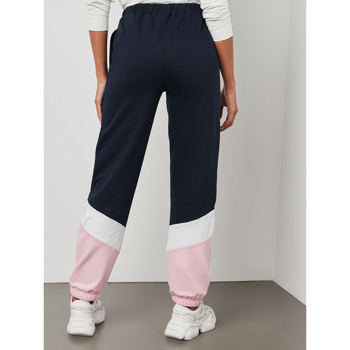 بنطال جوغر بنمط كتل الألوان من ستايلي-women-clothing-bottoms-joggers-image-4