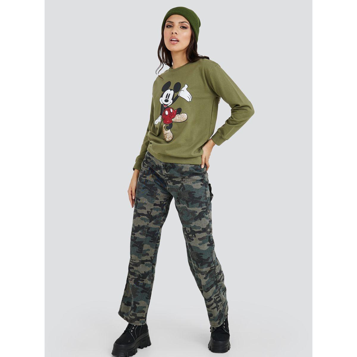 Styli Mickey Mouse Printed Sequin Detail Regular Length Sweatshirt-women-clothing-hoodiesandsweatshirts-sweatshirts-image-2