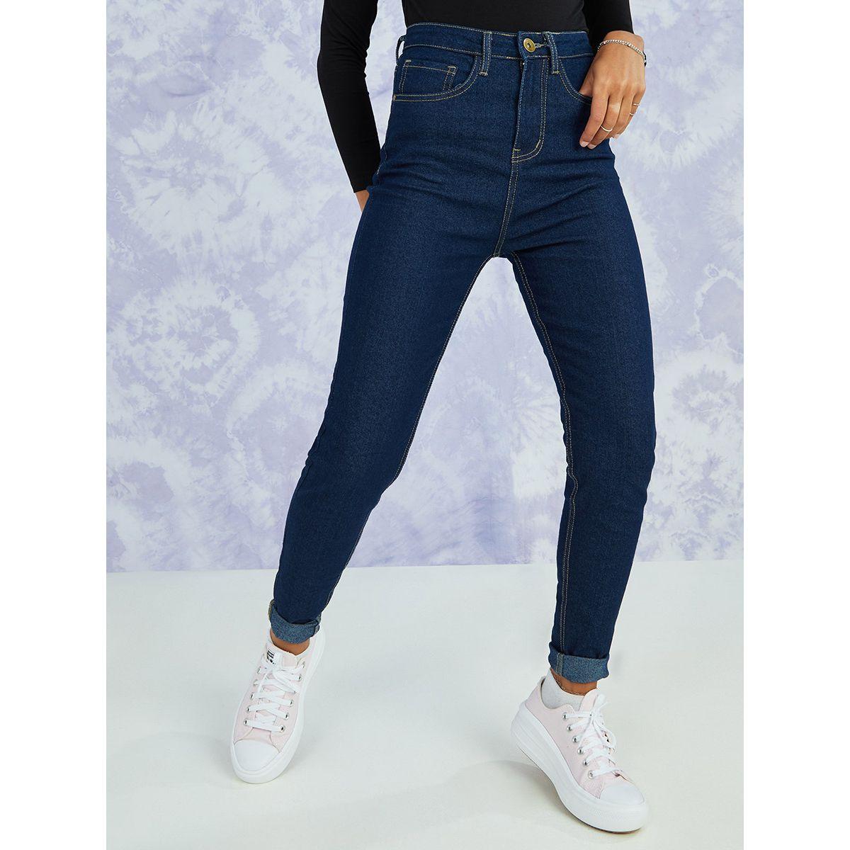 Styli High Rise Plain Skinny Jeans-women-clothing-bottoms-jeans-image-1