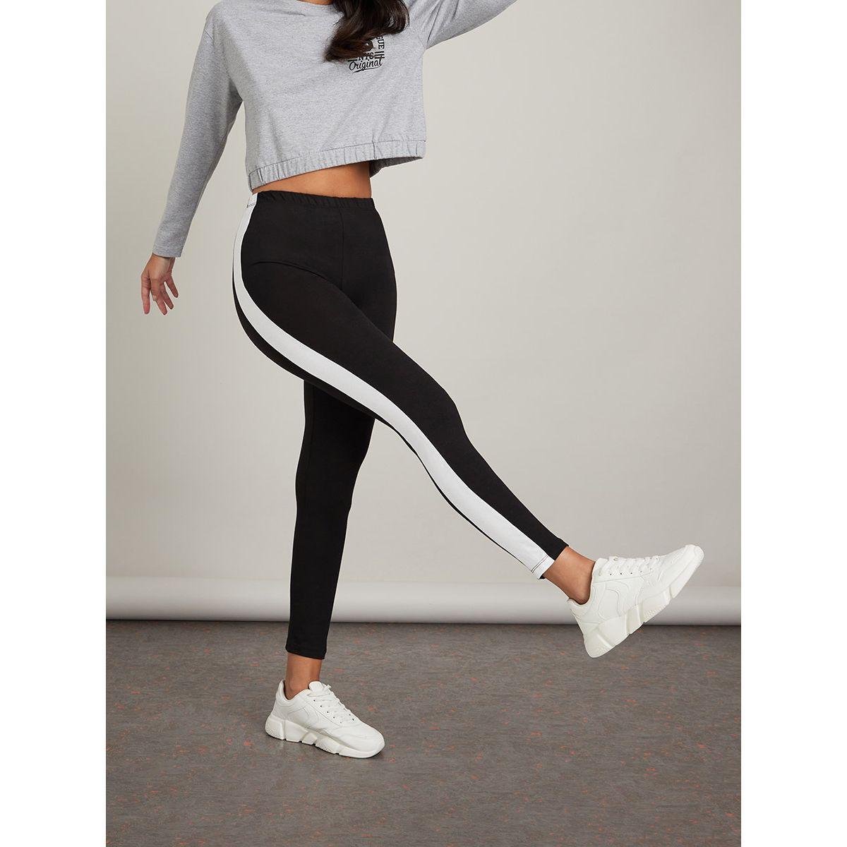 ليقنز مزين بشريط جانبي من ستايلي-women-clothing-bottoms-leggings-image-1
