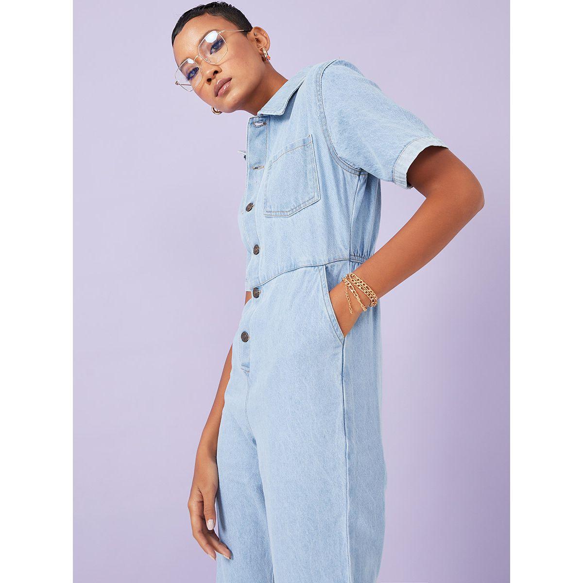 Styli Patch Pocket Detail Slim Fit Denim Boiler Jumpsuit-women-clothing-jumpsuits-image-2