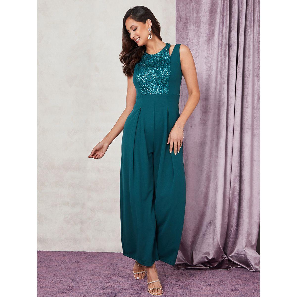 Styli Sleeveless Sequin Detail Wide Leg Jumpsuit-women-clothing-jumpsuits-image-1