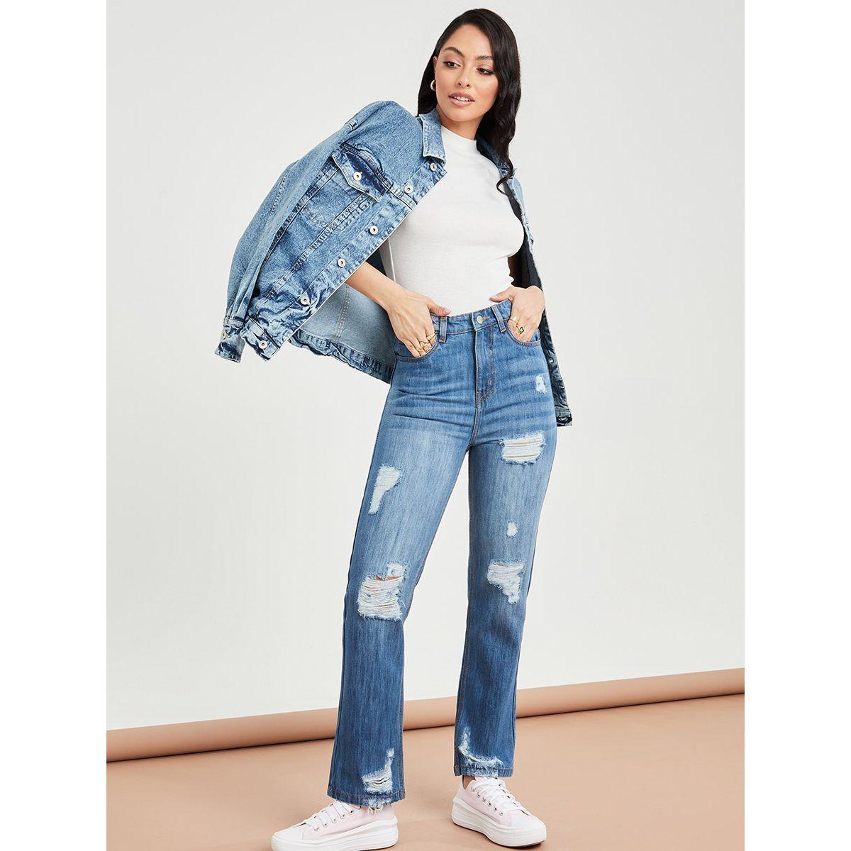 Styli Distressed High Waist Straight Leg Jeans-women-clothing-bottoms-jeans-image-2