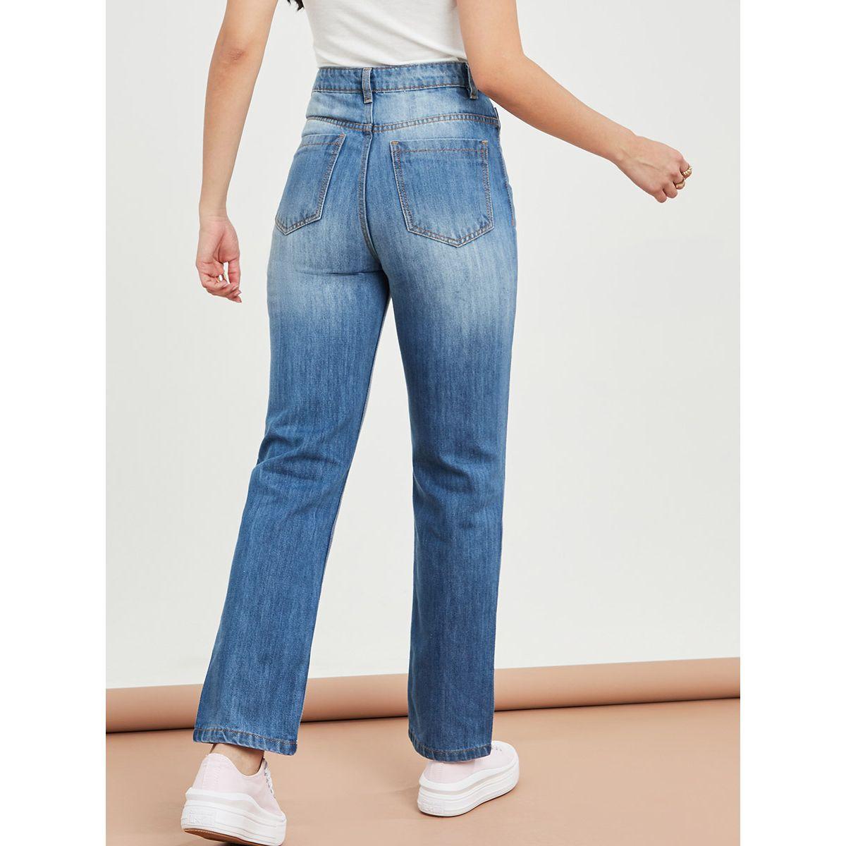 جينز بقصة مستقيمة وخصر عالي من ستايلي-women-clothing-bottoms-jeans-image-4