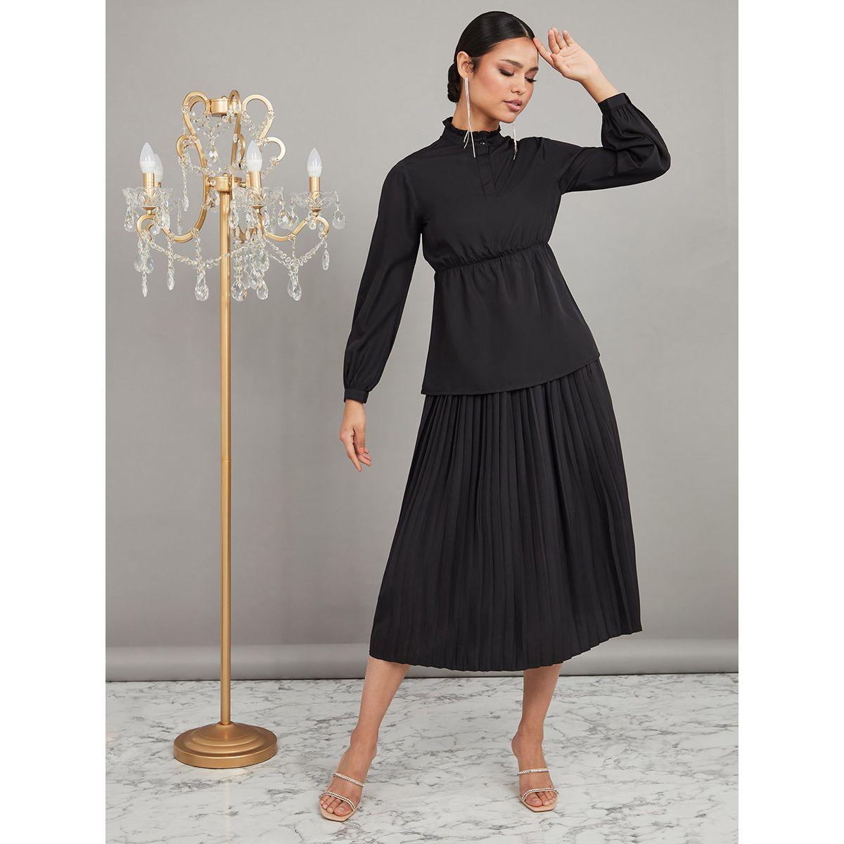 طقم منسق ( تنورة ميدي + بلوزة ) من ستايلي-women-clothing-coordsets-image-1