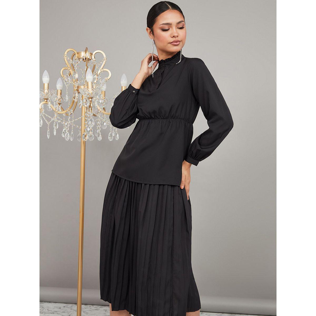 طقم منسق ( تنورة ميدي + بلوزة ) من ستايلي-women-clothing-coordsets-image-2