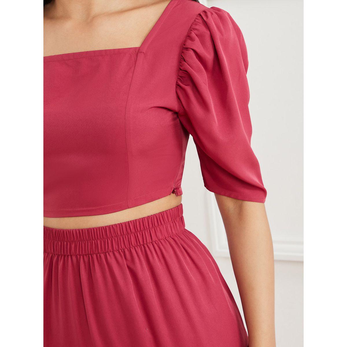 طقم من ( تنورة طويلة + بلوزة قصيرة ) من ستايلي-women-clothing-coordsets-image-4