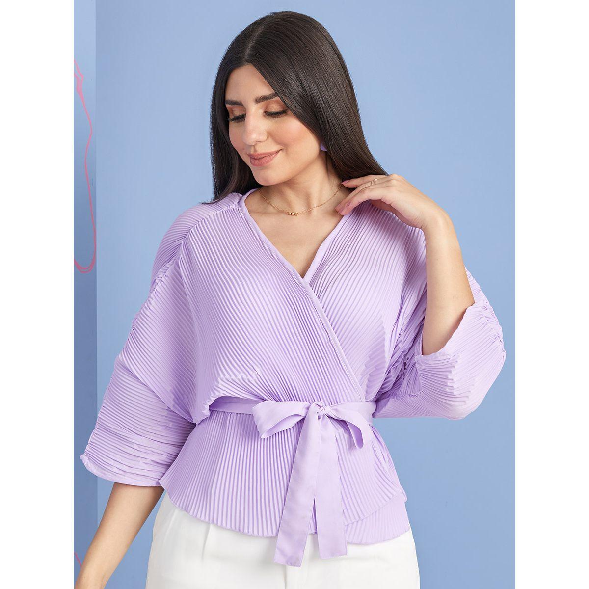 بلوزة بنمط لف من ستايلي-women-clothing-shirtsandblouses-blouses-image-1