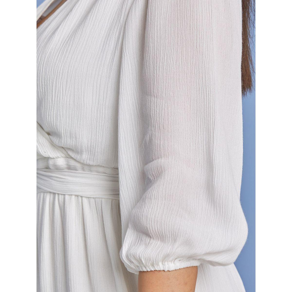 Styli 3/4 Sleeves Wide Leg Jumpsuit with Self Tie-women-clothing-jumpsuits-image-3