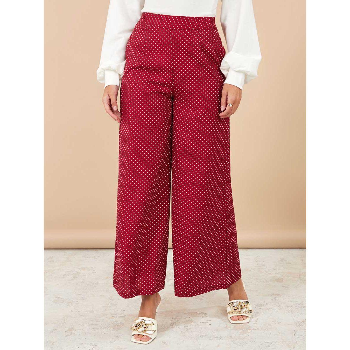 Styli Polka Dot Wide Leg Trouser-women-clothing-bottoms-trousers-image-1