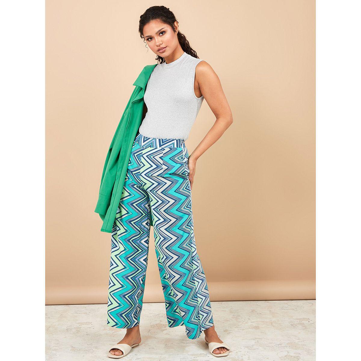 Styli Zig Zag Print Wide Leg Trouser-women-clothing-bottoms-trousers-image-1