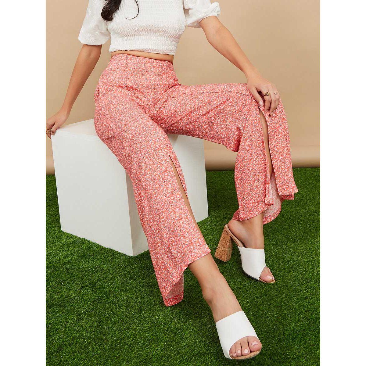 Styli Floral Print Split Hem Wide Leg Trouser-women-clothing-bottoms-trousers-image-3
