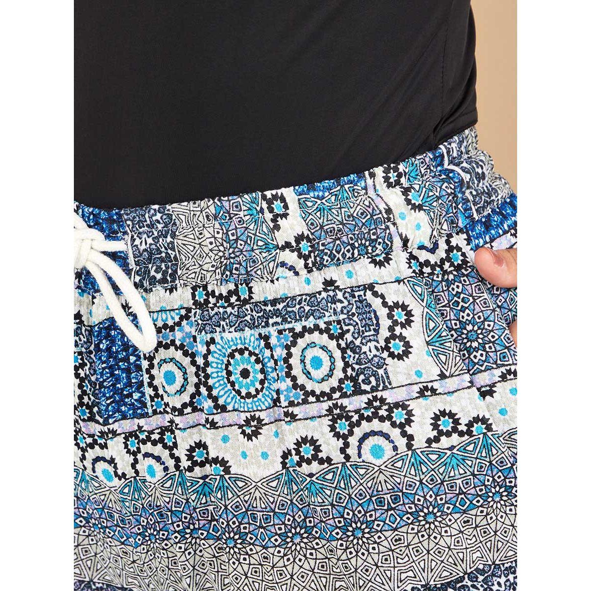 Styli Geo Print Drawstring Wide Leg Trouser-women-clothing-bottoms-trousers-image-3