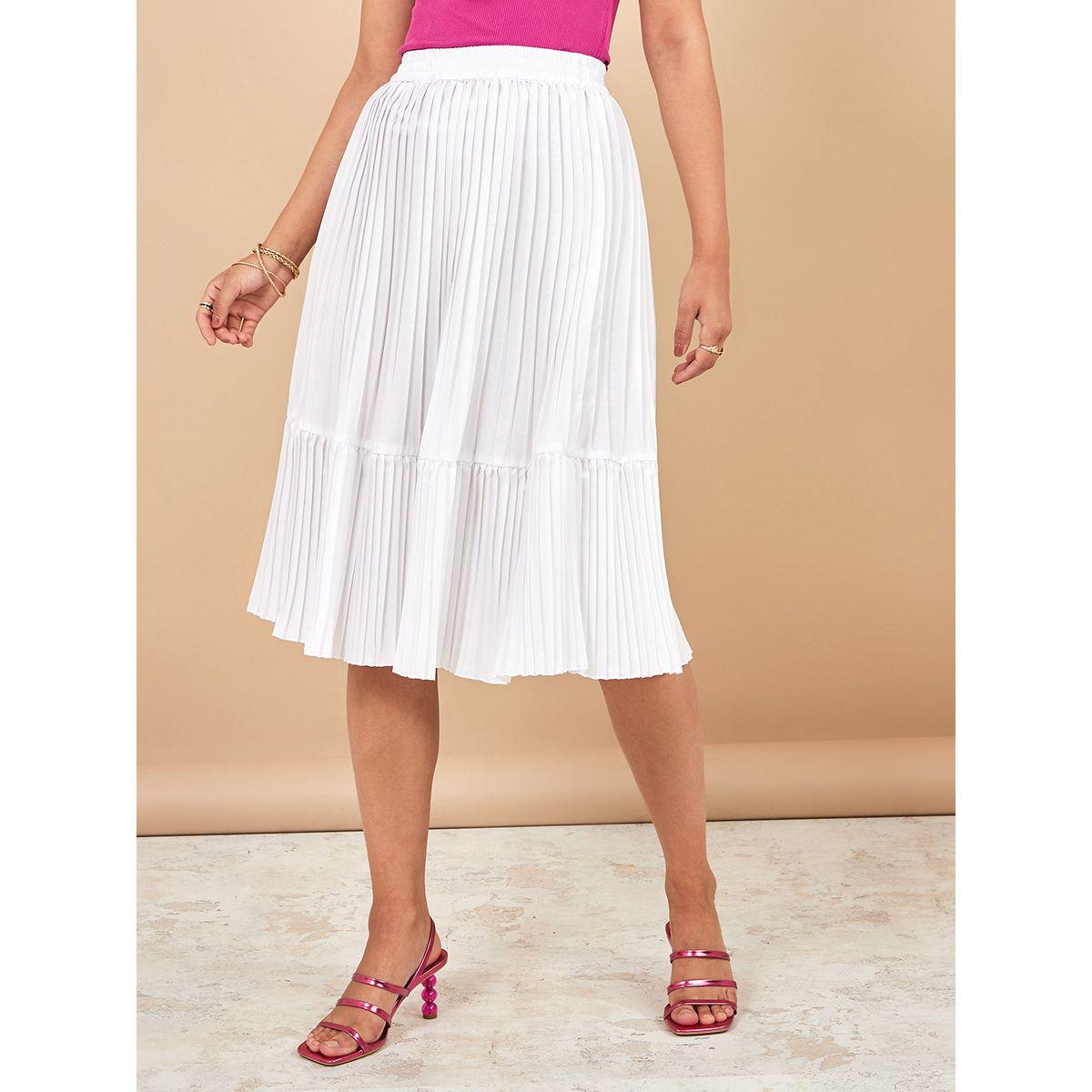 Styli Pleated A-Line Midi Skirt-women-clothing-bottoms-skirts-image-1