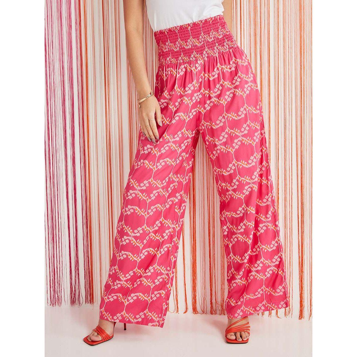 Styli AOP Elasticated High Waistband Wide Leg Trouser-women-clothing-bottoms-trousers-image-2