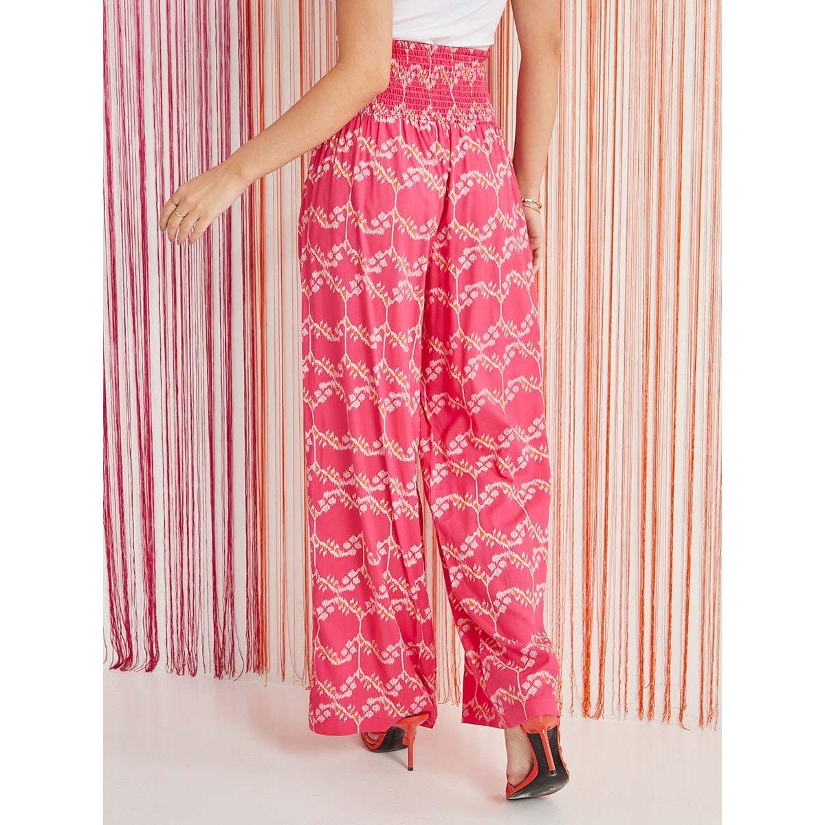Styli AOP Elasticated High Waistband Wide Leg Trouser-women-clothing-bottoms-trousers-image-5