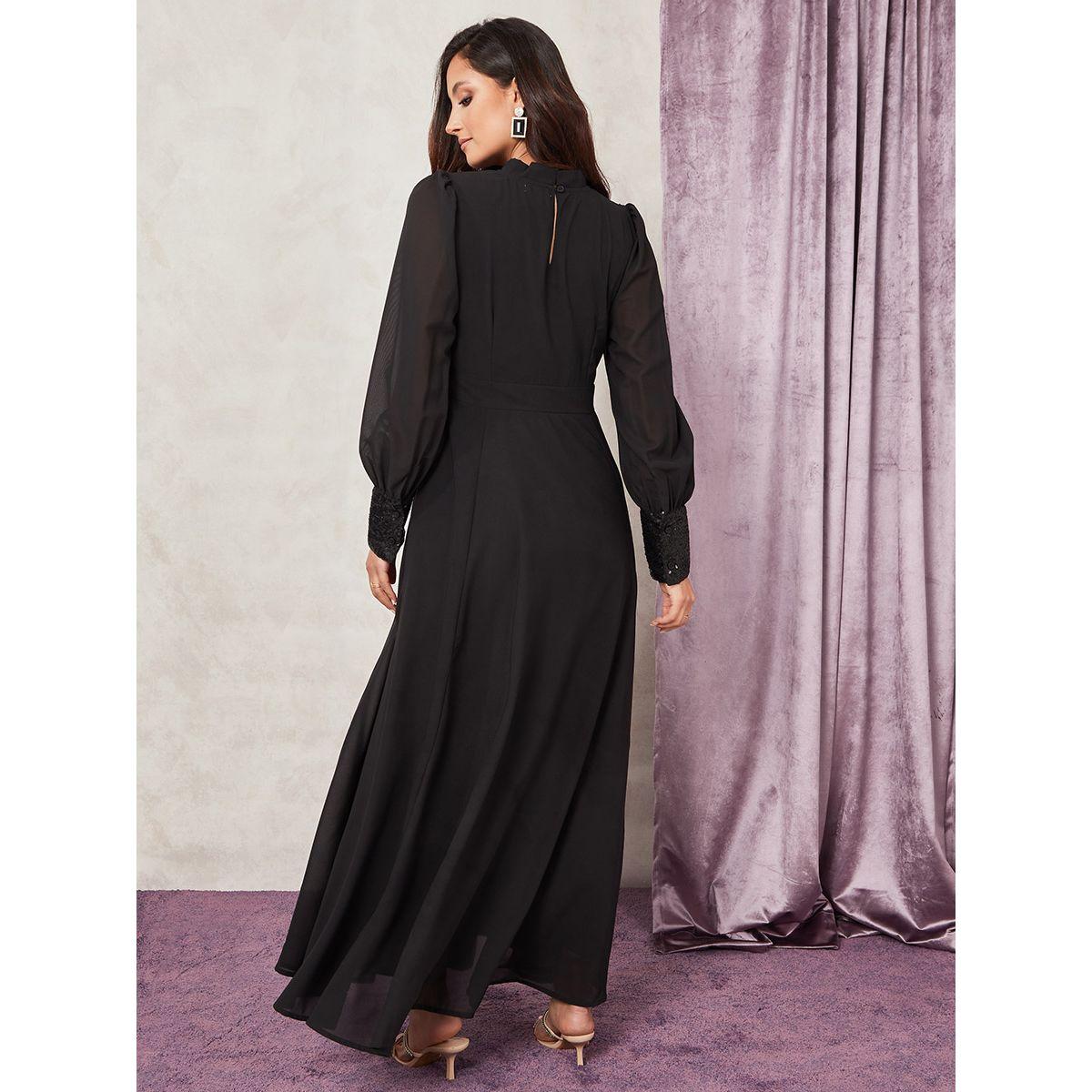 فستان طويل مزين بالترتر من ستايلي-women-clothing-dresses-image-4