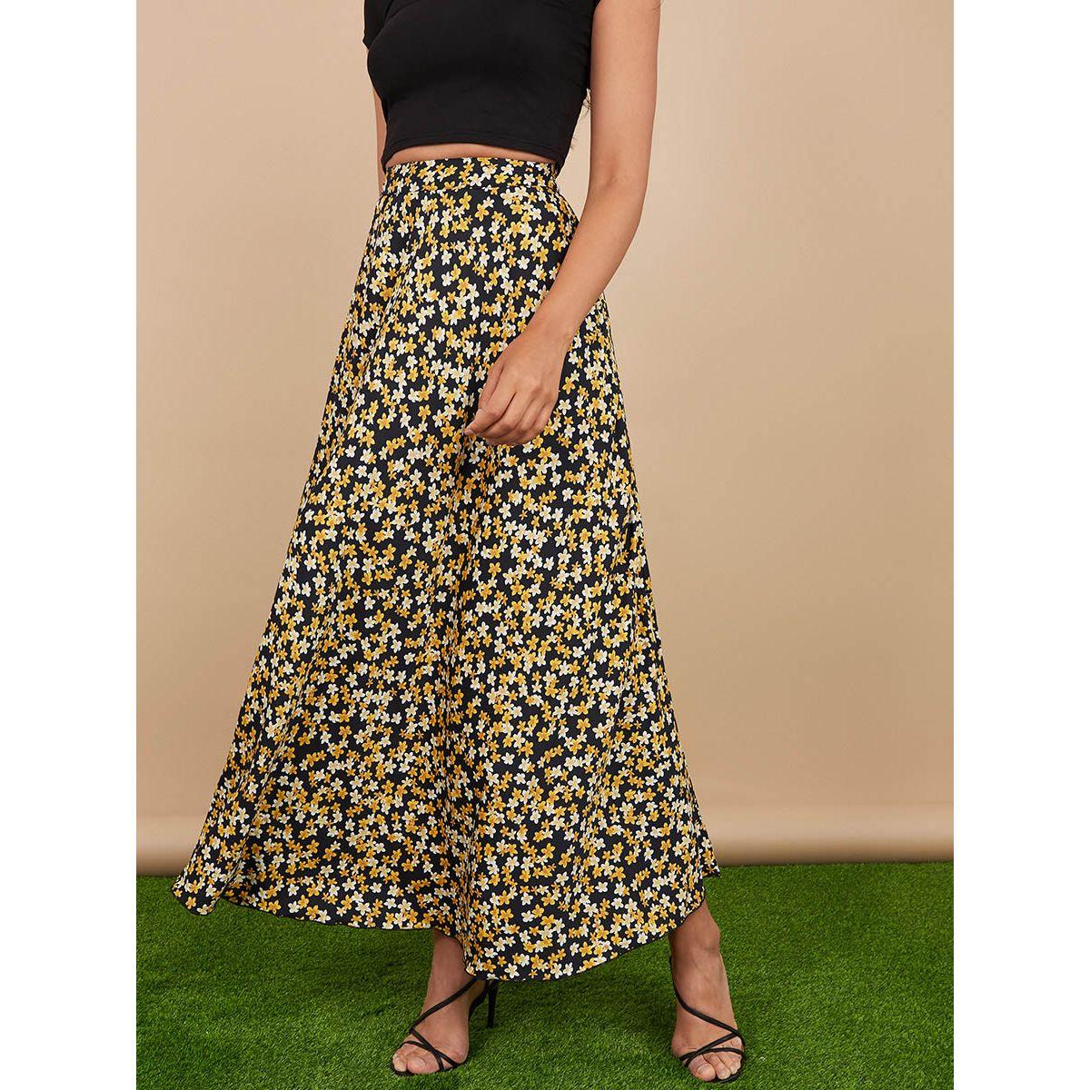 تنورة طويلة مطبعة بزهور من ستايلي-women-clothing-bottoms-skirts-image-1