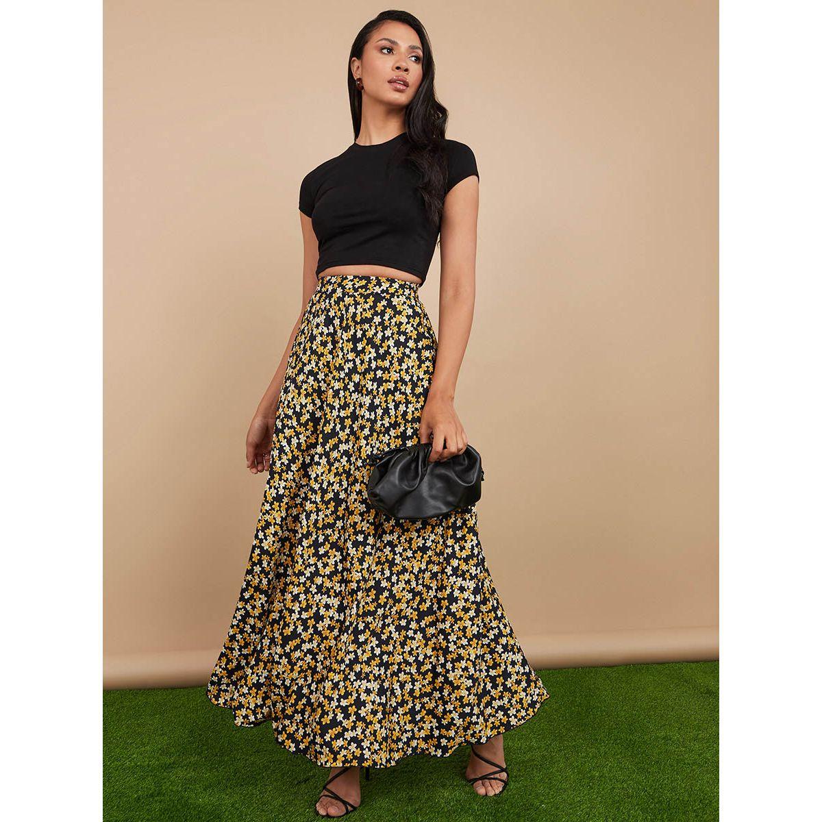 تنورة طويلة مطبعة بزهور من ستايلي-women-clothing-bottoms-skirts-image-2