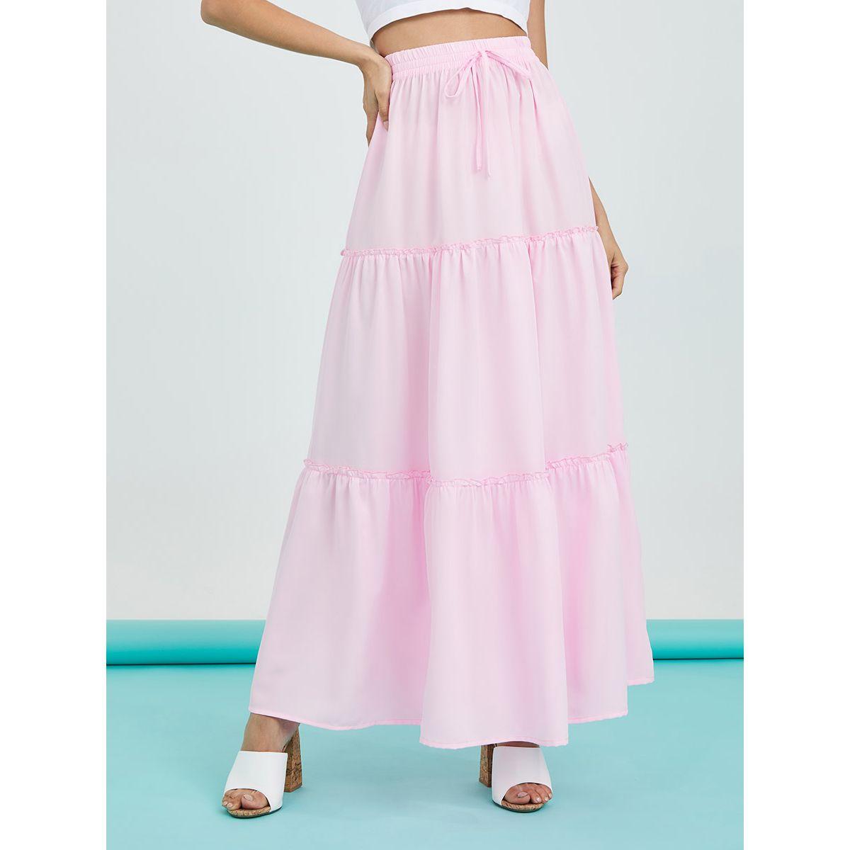 تنورة طويلة برباط خصر من ستايلي-women-clothing-bottoms-skirts-image-1