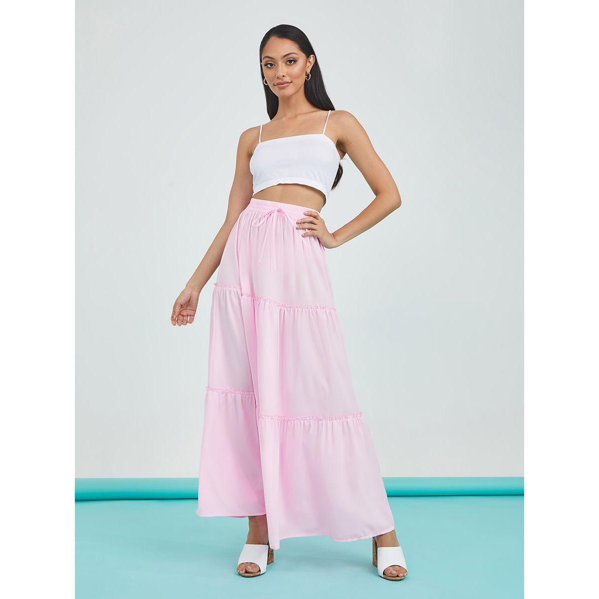 تنورة طويلة برباط خصر من ستايلي-women-clothing-bottoms-skirts-image-2