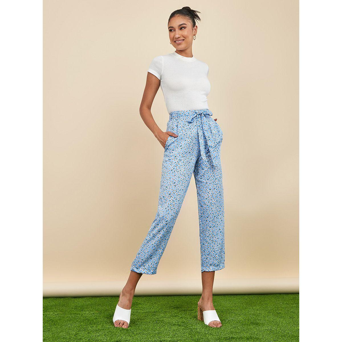 Styli Self Tie Belt Floral Print Crop Trouser-women-clothing-bottoms-trousers-image-2