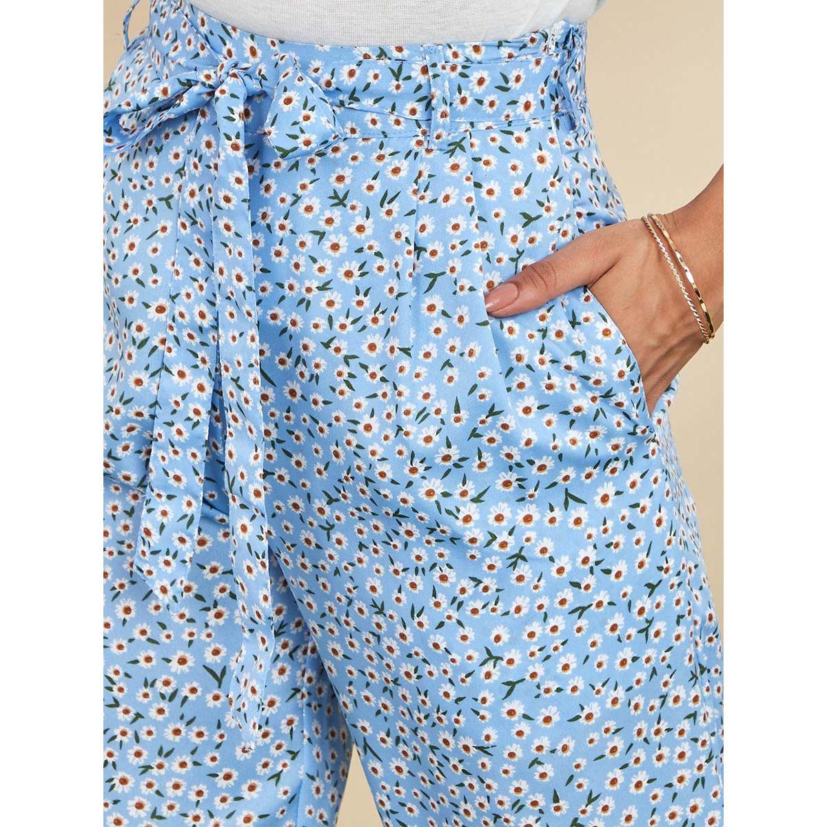 Styli Self Tie Belt Floral Print Crop Trouser-women-clothing-bottoms-trousers-image-3