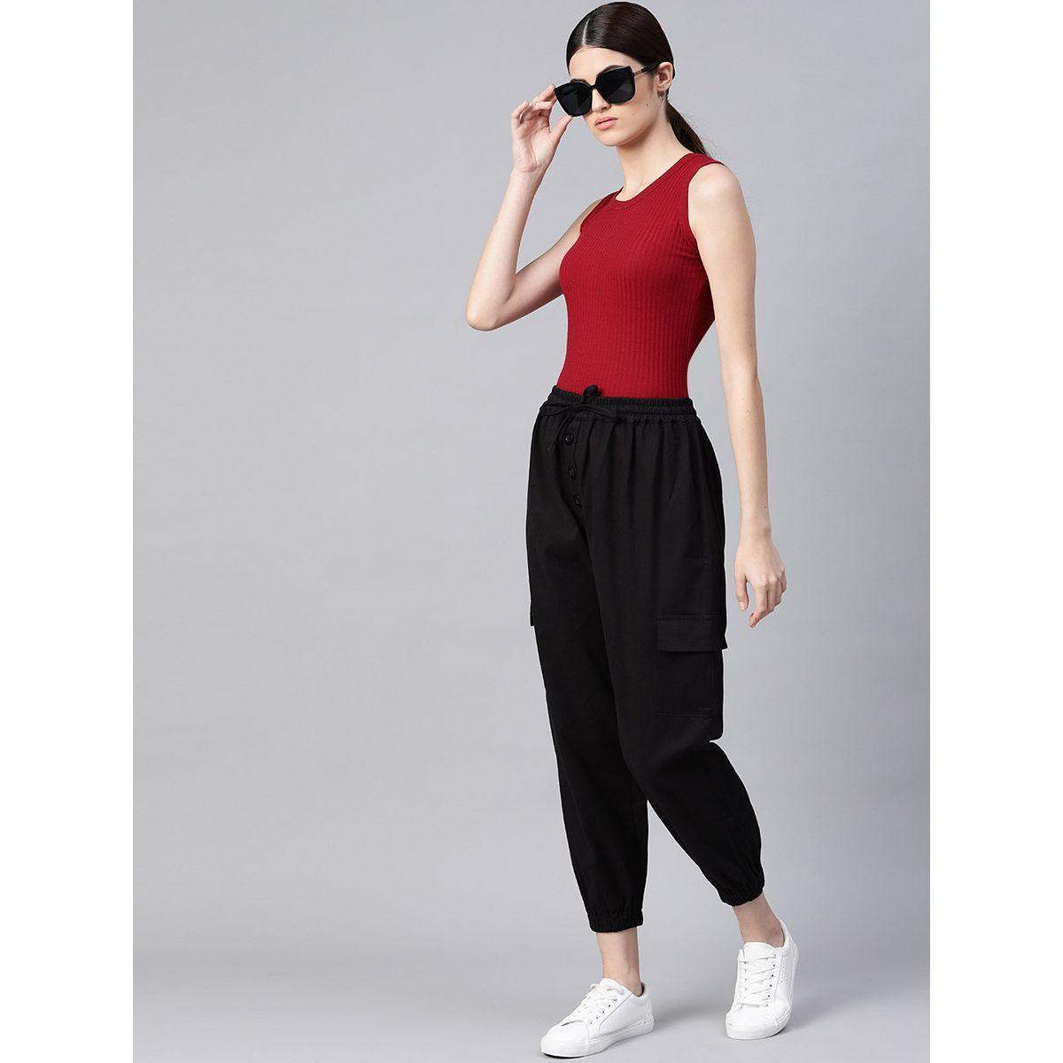 بنطال بخصر عالي واربطة من ستايلي-women-clothing-bottoms-trousers-image-4