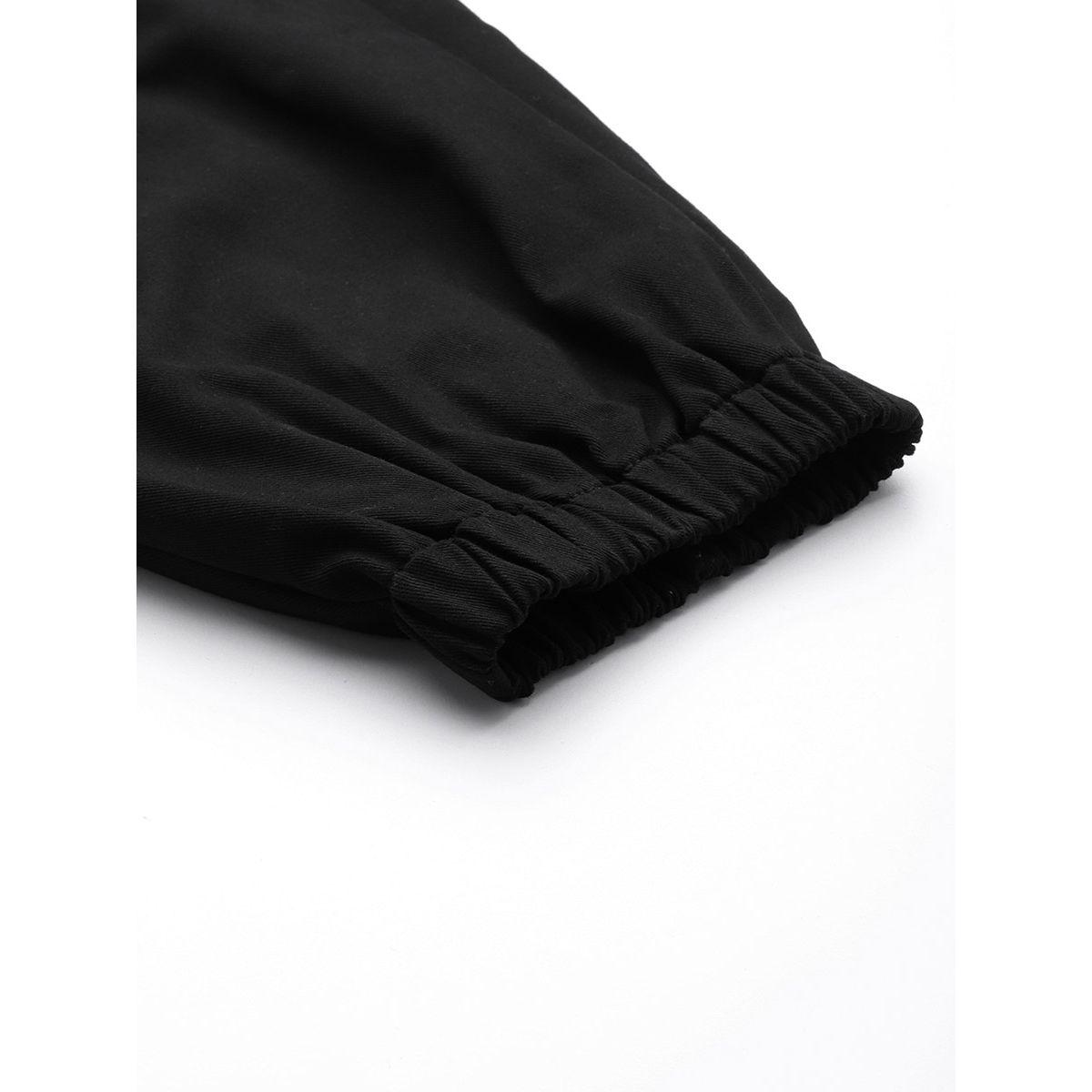Styli High Waist Drawstring Detail Cuffed Trouser-women-clothing-bottoms-trousers-image-7