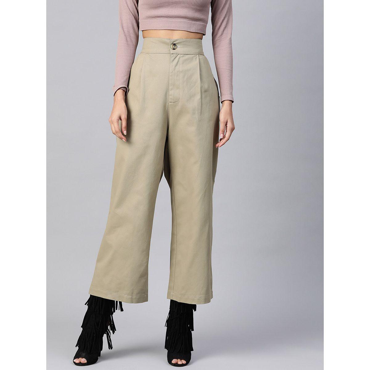 بنطال كاجوال بخصر عالي من ستايلي-women-clothing-bottoms-trousers-image-1