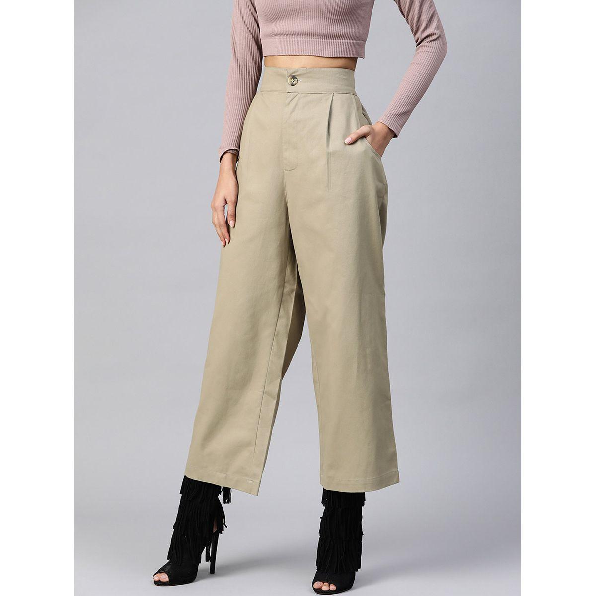 بنطال كاجوال بخصر عالي من ستايلي-women-clothing-bottoms-trousers-image-2