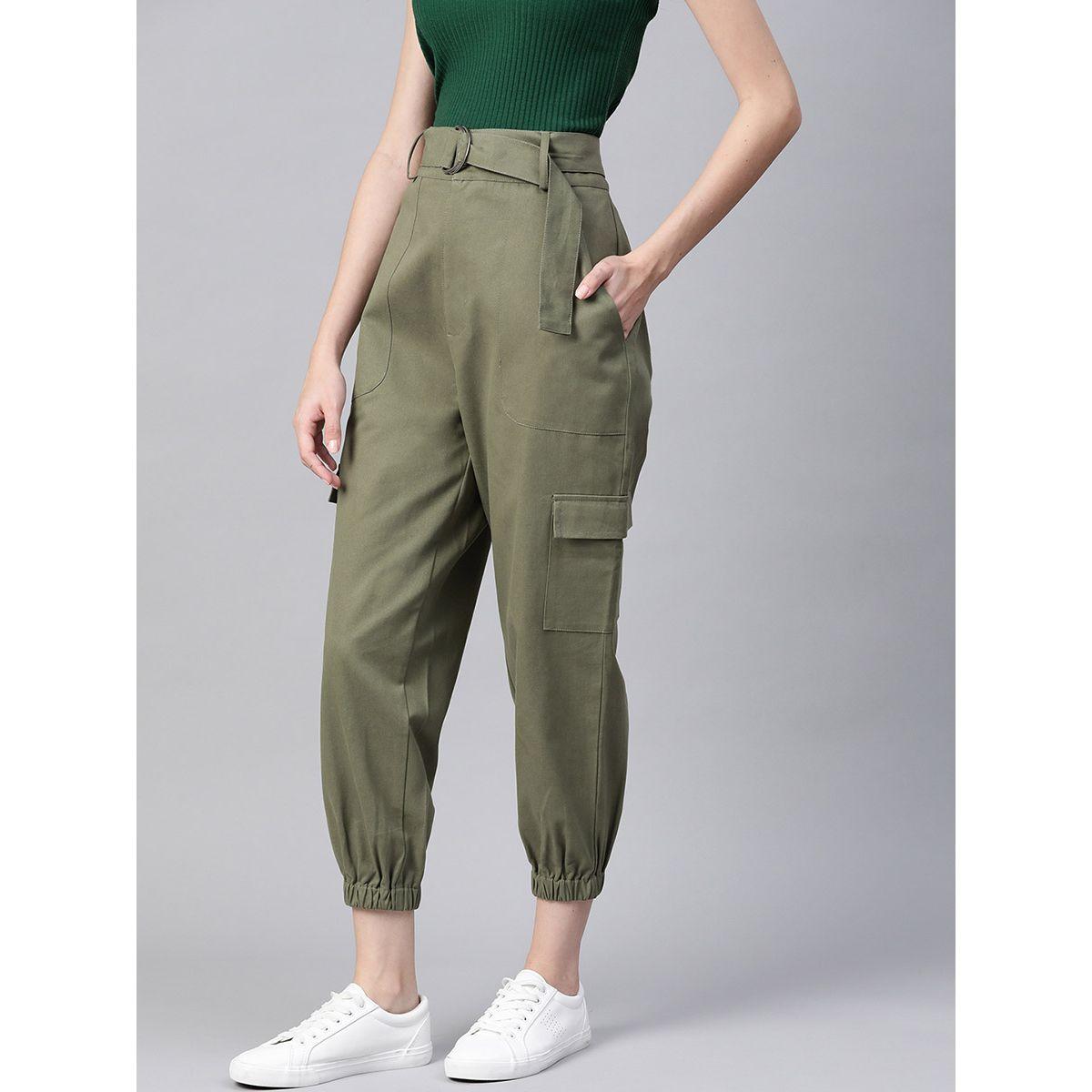 بنطال بحزام خصر مزين بحلقة-women-clothing-bottoms-trousers-image-2