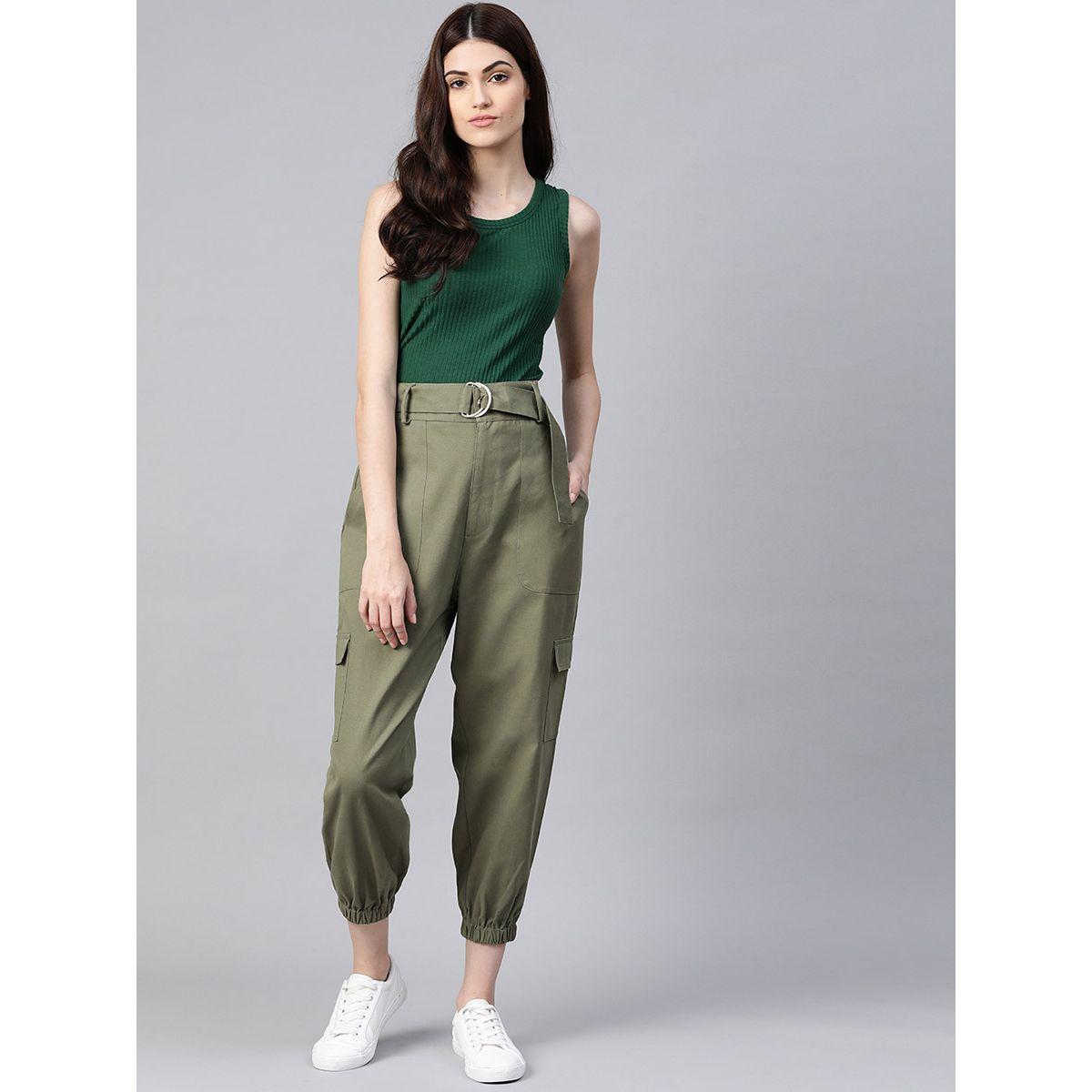 Styli Ring Detail Belt Cuffed Trouser-women-clothing-bottoms-trousers-image-4