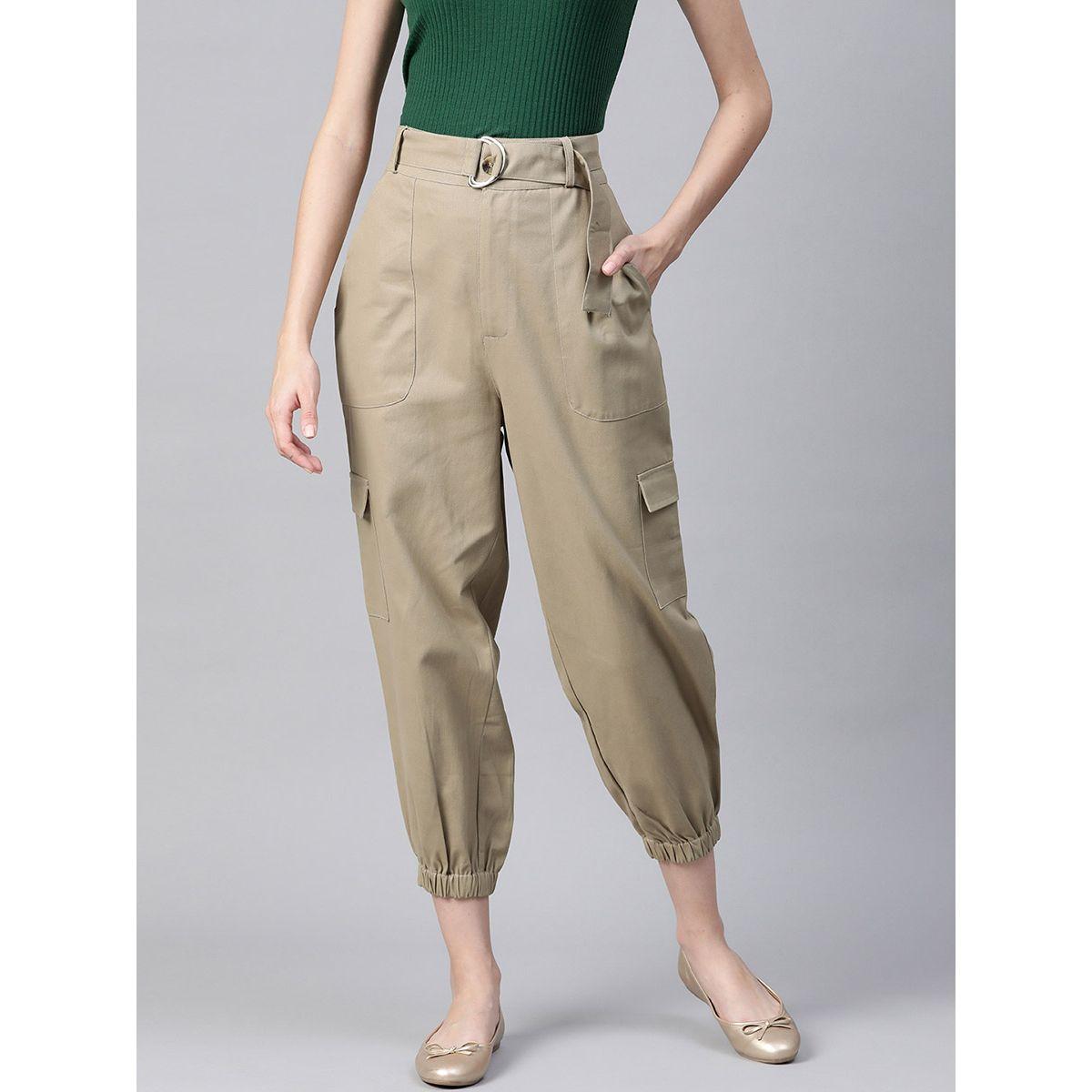 Styli Ring Detail Belt Cuffed Trouser-women-clothing-bottoms-trousers-image-1